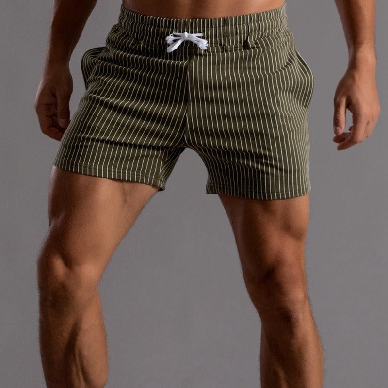 "Super-stretch fitness shorts voor heren, flexibel ontwerp in donkergrijs, perfect voor workouts en comfort"