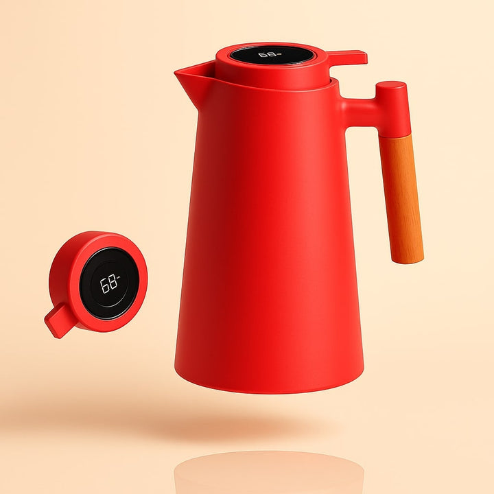 Veelzijdige isolatiekan 1L; perfect voor het warmhouden van thee of koffie en het koudhouden van water of sap.