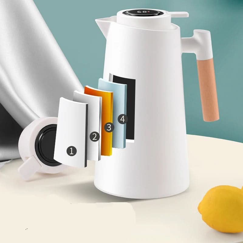 Dubbelwandige isolatiekan 1L; houdt koffie urenlang warm en dranken lang koud voor optimaal genot.