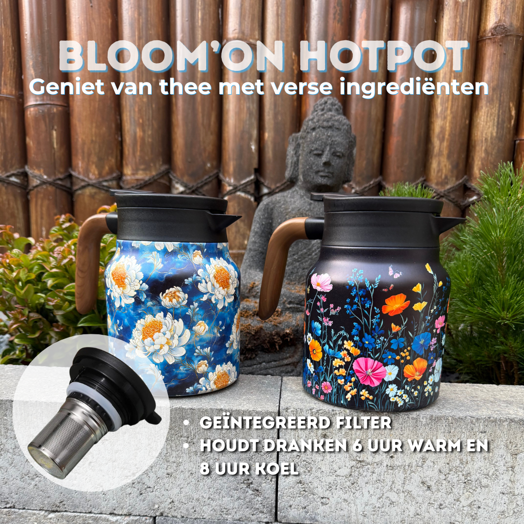 Moderne thermoskan met isolerende functie. Geschikt voor thee, koffie en andere warme dranken.