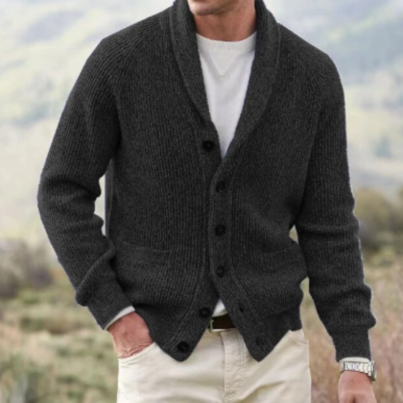 Tijdloos heren V-hals vest met knoopsluiting, perfect voor een stijlvolle, comfortabele gelaagde look.