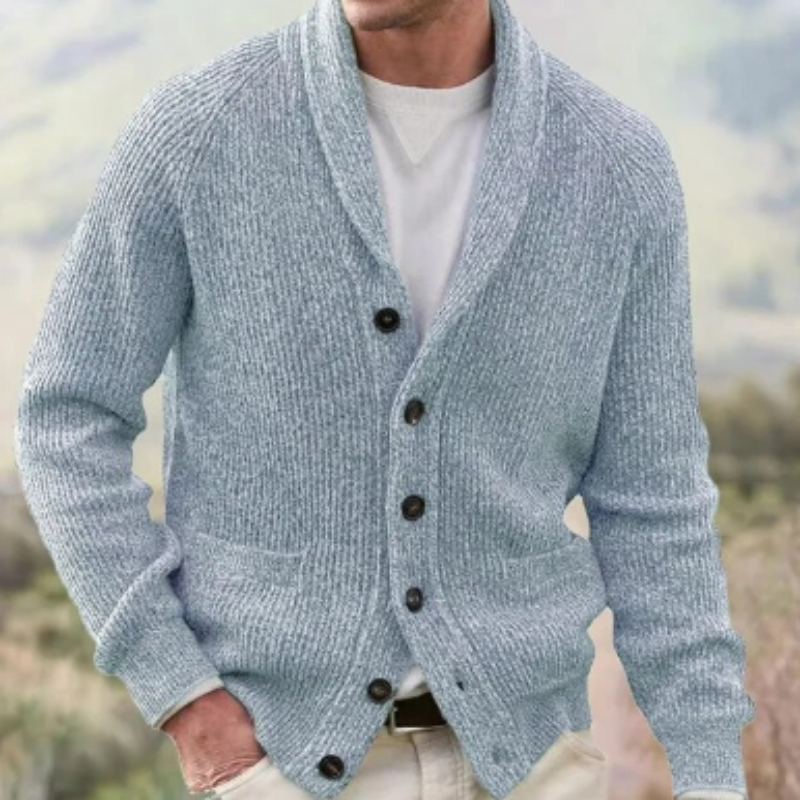 Mode herenvest met V-hals en klassieke knoopsluiting, voegt een stijlvolle, comfortabele laag toe.
