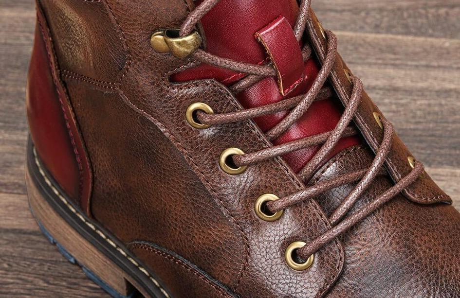 "Tijdloze laarzen voor heren, premium leer, glad ontwerp, comfort, zachte binnenvoering, anti-slip zool."