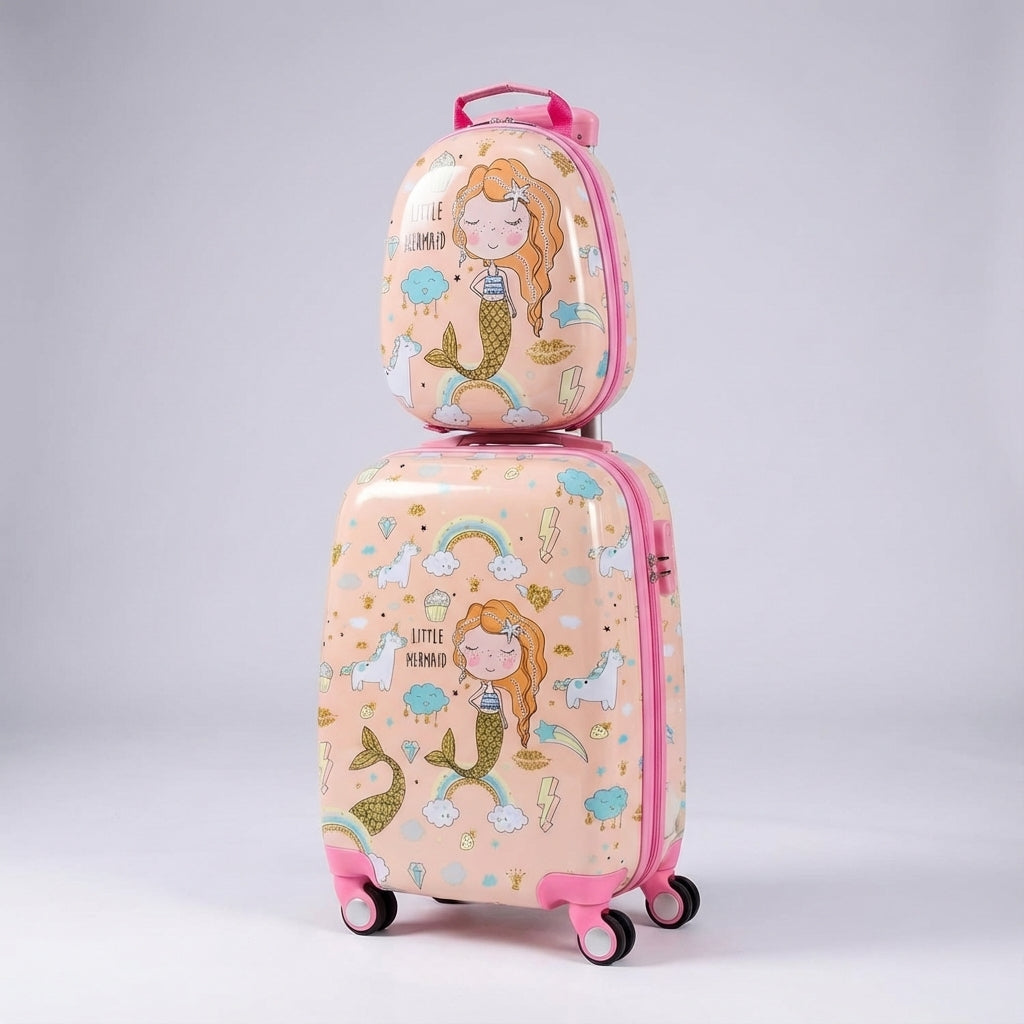 TinyTrek bijpassende kinderrugzak en trolley set. De perfecte reisset en cadeau voor actieve kinderen.