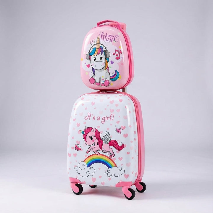 Avontuurlijke kinderrugzak & trolley set. TinyTrek schooltas en kinderkoffer voor vakantie en dagelijks gebruik.