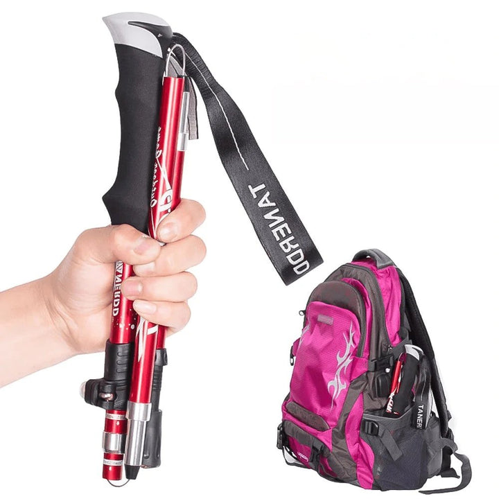 Ergonomische TrailMaster verstelbare wandelstokken voor optimaal comfort tijdens wandelen en trekking.
