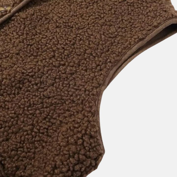 "Trendy Amara damesvest van wol met rits en zakken, warm en stijlvol, ideaal voor casual tot formele outfits"