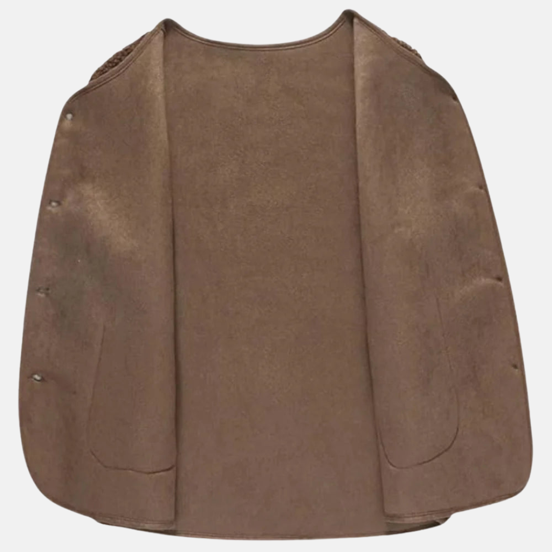 "Trendy Amara damesvest van wol met rits en zakken, warm en stijlvol, ideaal voor casual tot formele outfits"