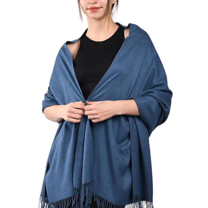 "Trendy dames Pashmina sjaal, elegant ontwerp, zijdezachte stof, rijke details, ideaal als sjaal, omslagdoek of stola."