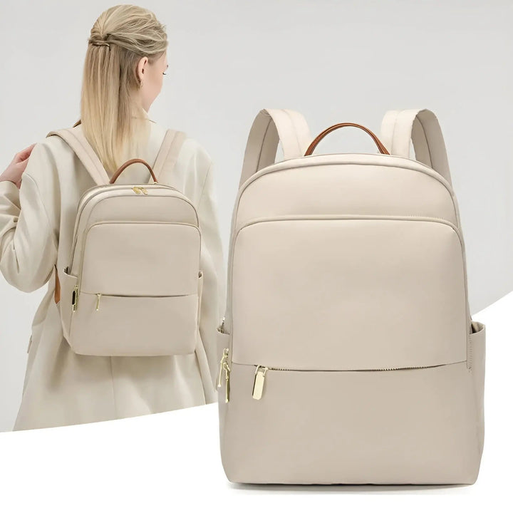 Khaki Sophia damesrugzak, trendy en multifunctioneel, waterdicht oxford stof, perfect als schooltas.