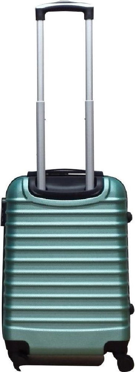 Stijlvolle 2-delige groene hardcase reiskofferset Napoli, perfect voor comfortabel reizen.