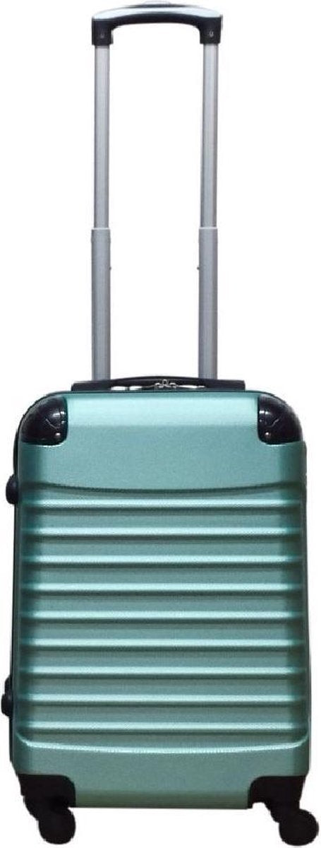 Groene hardcase kofferset Napoli, robuuste reisbagage voor een zorgeloze vakantie.