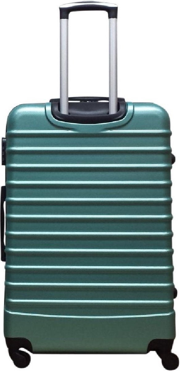 Flexibele en veilige groene hardcase 2-delige kofferset Napoli, ideaal voor iedere reis.