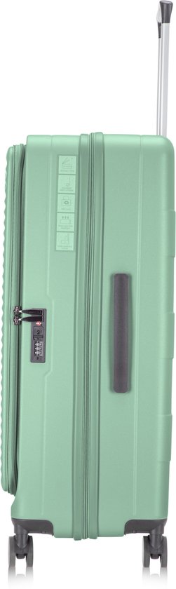 Compacte harde koffers (set van 2) met laptopvak, perfect voor een weekendje weg of korte zakenreis.