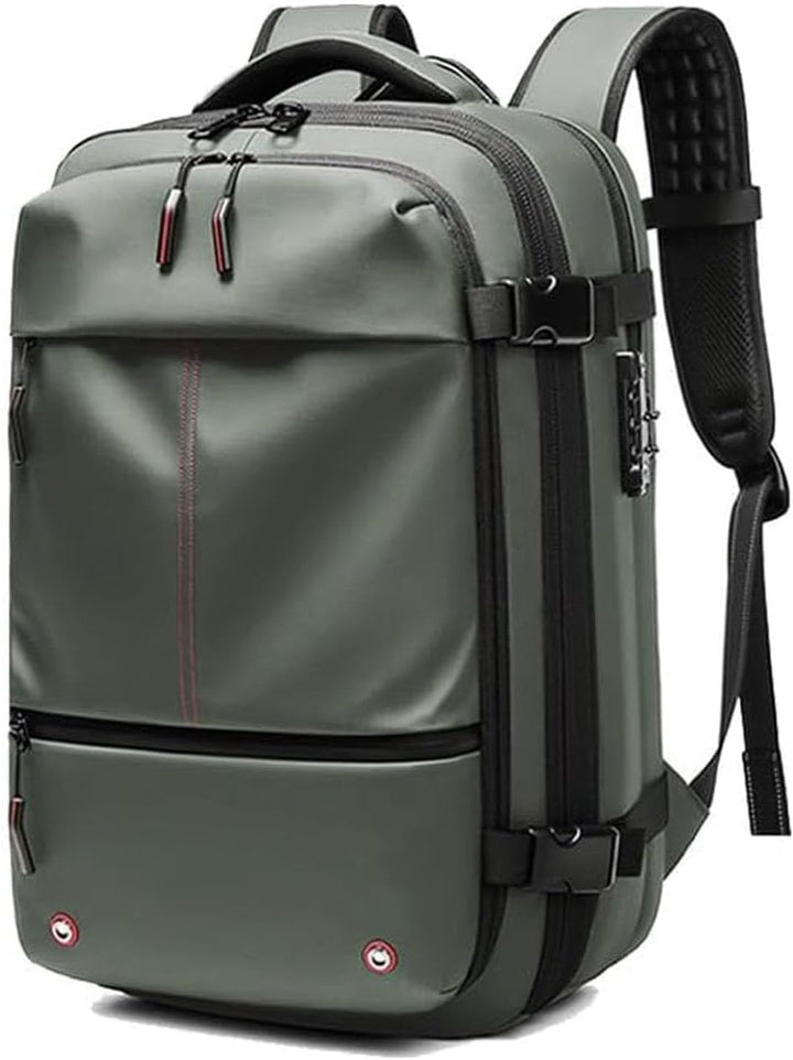 Uitbreidbare reisrugzak met compressie, ideaal voor avontuurlijke reizen en citytrips. Waterafstotend en unisex.