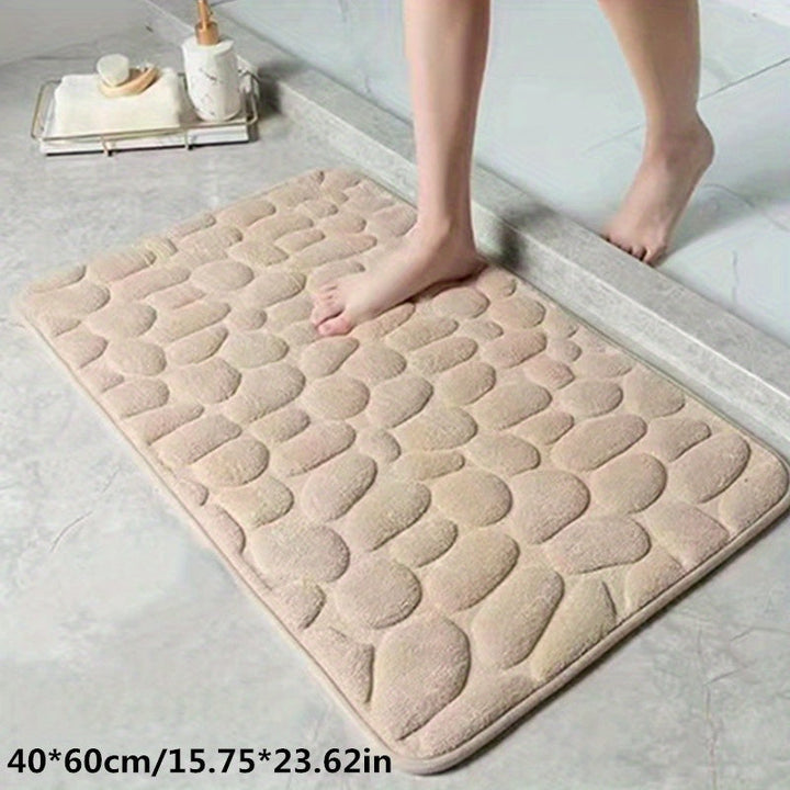 Badmat in terracottakleur, absorberend en met hoge dichtheid, mooi accessoire in de badkamer.