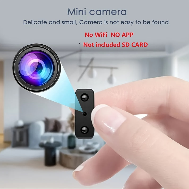 "Ultra-compacte Full HD mini camera met nachtzicht, draagbare veiligheidscamera, zwart, technologie en gadgets"