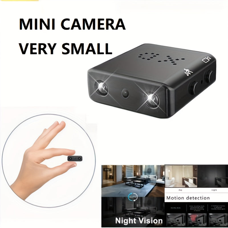 "Ultra-compacte Full HD mini camera met nachtzicht, draagbare veiligheidscamera, zwart, technologie en gadgets"
