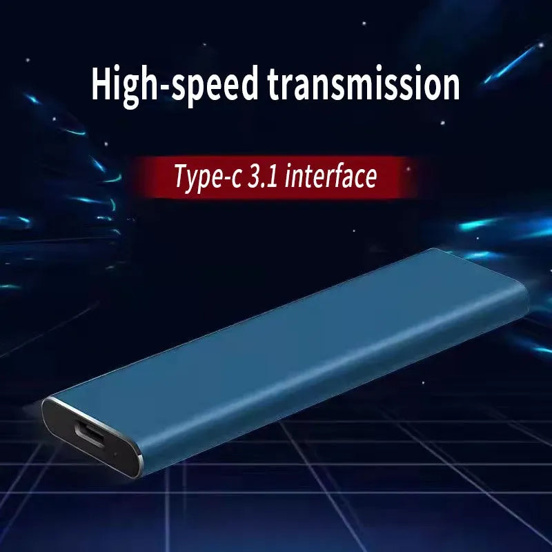 Zilverkleurige 4 TB externe harde schijf USB-C. Slank design en grote opslagcapaciteit voor computers.