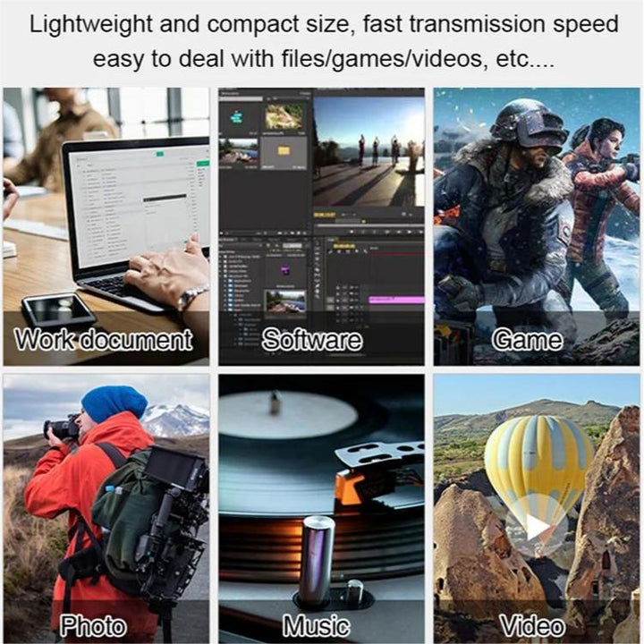 "Ultradunne draagbare 10TB harde schijf, lichtgewicht ontwerp, zwart, USB 3.0 connectiviteit, ideaal voor opslag."