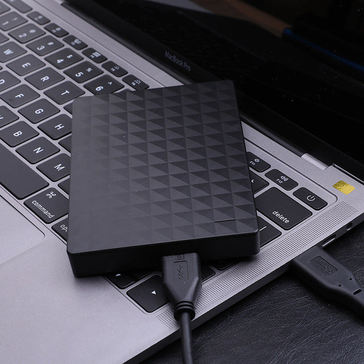 "Ultradunne draagbare 10TB harde schijf, lichtgewicht ontwerp, zwart, USB 3.0 connectiviteit, ideaal voor opslag."