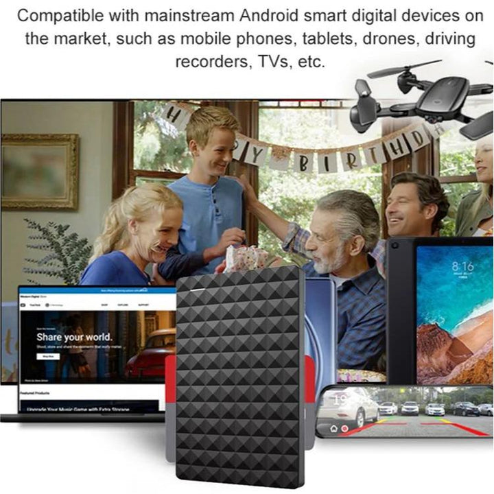 "Ultradunne draagbare 10TB harde schijf, lichtgewicht ontwerp, zwart, USB 3.0 connectiviteit, ideaal voor opslag."