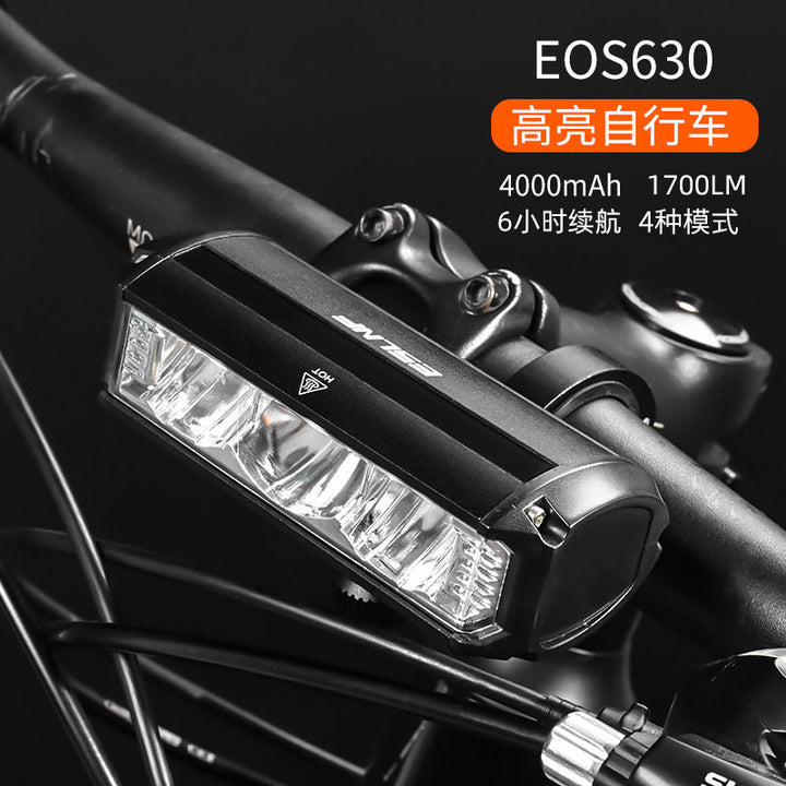 Compacte Aurora wonen LED fietslamp, oplaadbaar via USB, met hoge lichtopbrengst voor optimale fietsveiligheid.