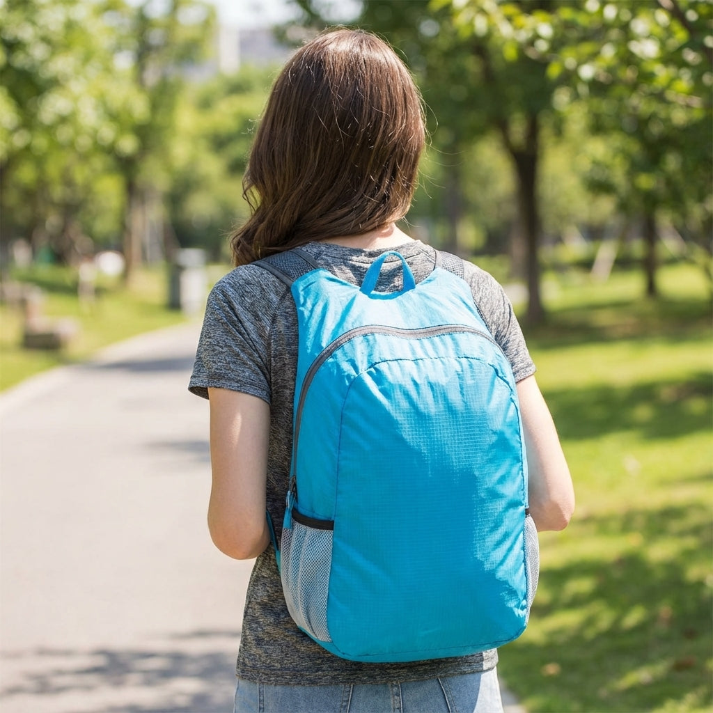 Ultralichte opvouwbare rugzak, compacte reis- & dagrugzak van polyester, ideaal voor reizen.