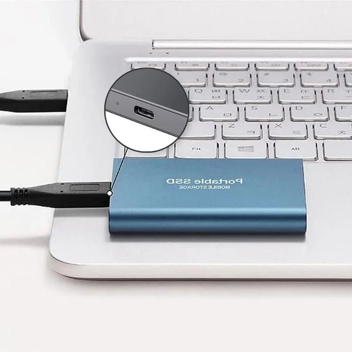Compacte externe SSD van 1TB, 2TB of 4TB, ideaal voor veilige en snelle digitale opslag.