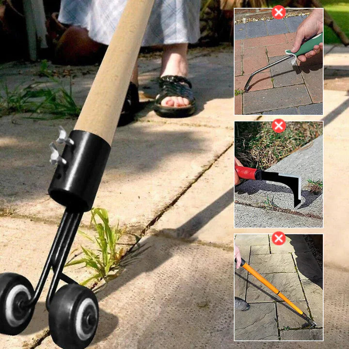 Ergonomische kloofonkruidwieder voor snel en onkruidvrij tuinonderhoud, comfortabel tuinieren.