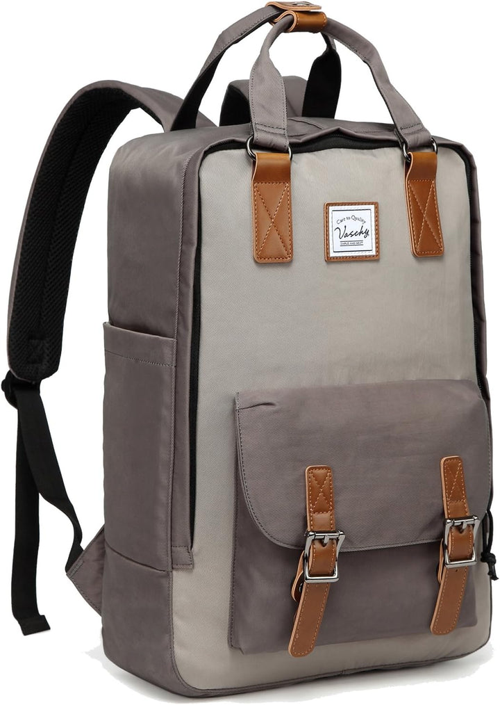Unisex 15.6" waterdichte vintage laptoprugzak UrbanEase, ideaal voor school, werk en reizen, met organizer.