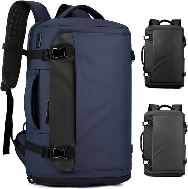 Duurzame waterdichte laptoprugzak (15 inch) met USB-C en handige zijopening, beschermt je spullen.