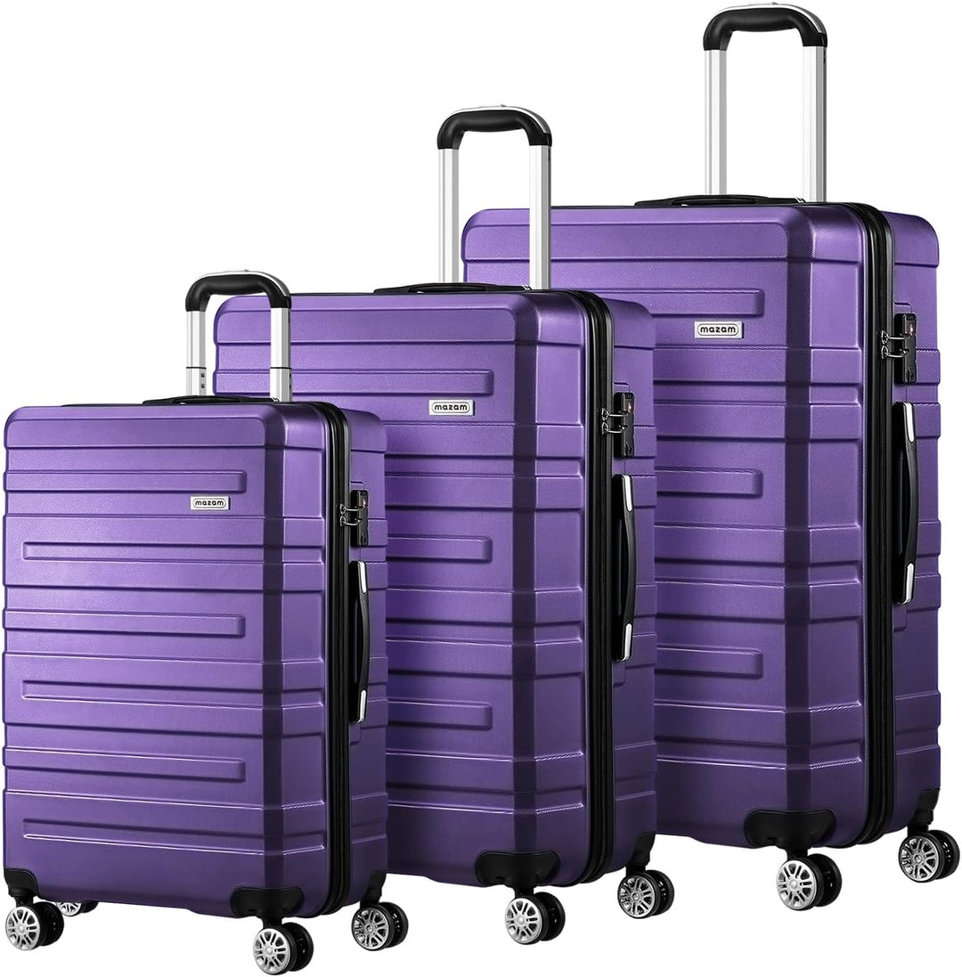Duurzame unisex 3-delige harde schaal bagageset met soepele spinner wielen, voor elke vakantie.
