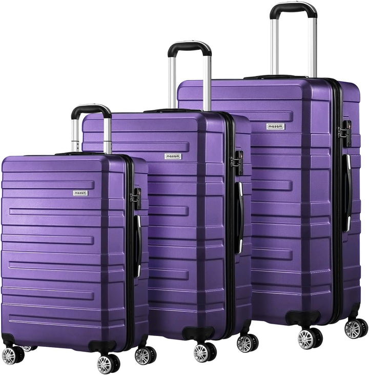 Duurzame unisex 3-delige harde schaal bagageset met soepele spinner wielen, voor elke vakantie.