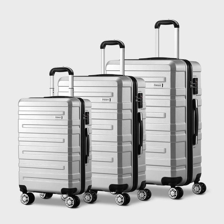 Stijlvolle en functionele 3-delige hard-shell kofferset met TSA-slot voor moderne reizigers.