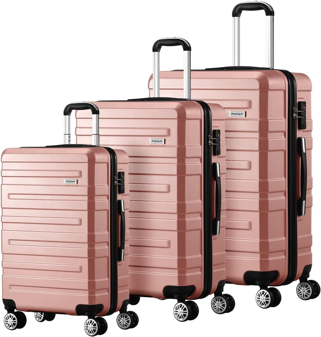 Universele 3-delige hard-shell reisbagageset met TSA-slot en spinner voor comfort.