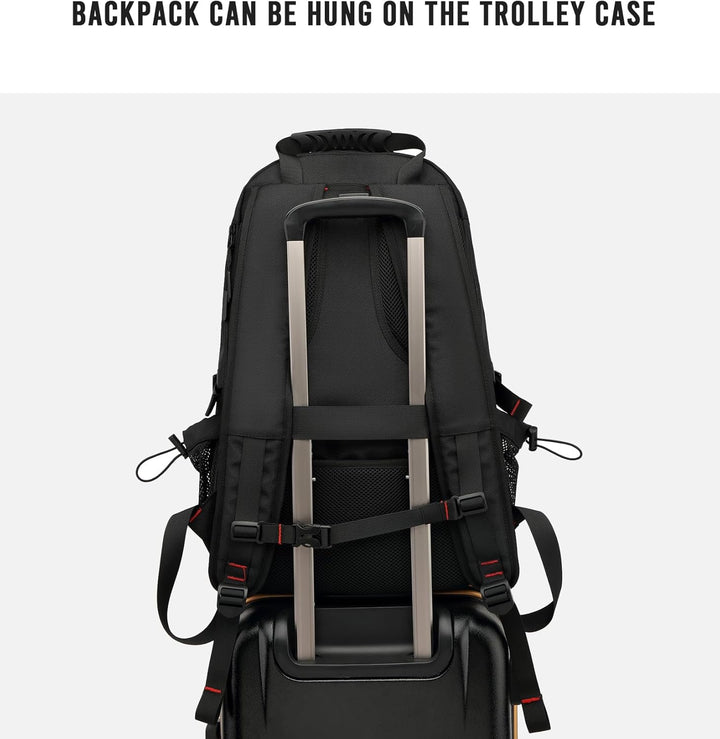 Veelzijdige unisex dagrugzak (60L) met schoenvak en USB-oplaadpoort, ideaal voor werk, school of uitjes.