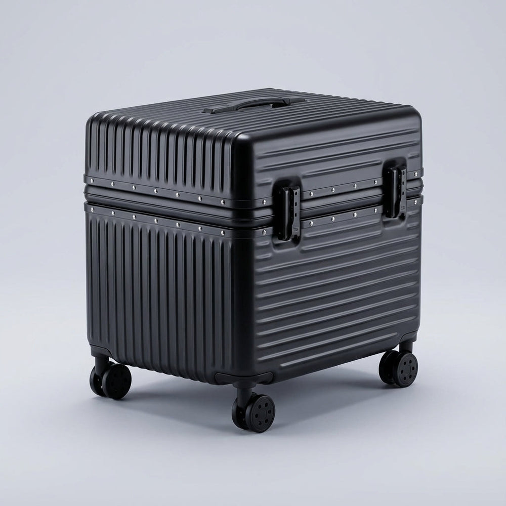 Lichtgewicht ABS PC koffer met aluminium frame, krasbestendig en soepele zwenkwielen voor vakantie.