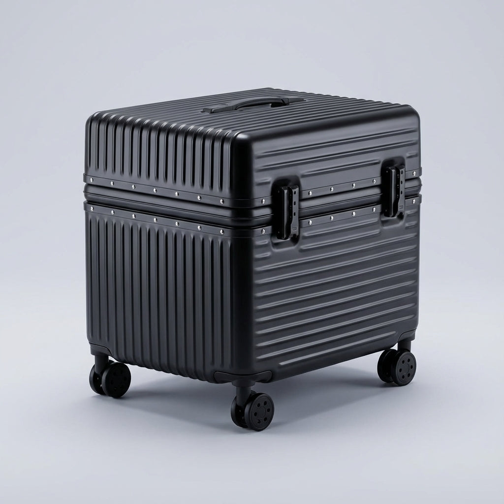 Lichtgewicht ABS PC koffer met aluminium frame, krasbestendig en soepele zwenkwielen voor vakantie.
