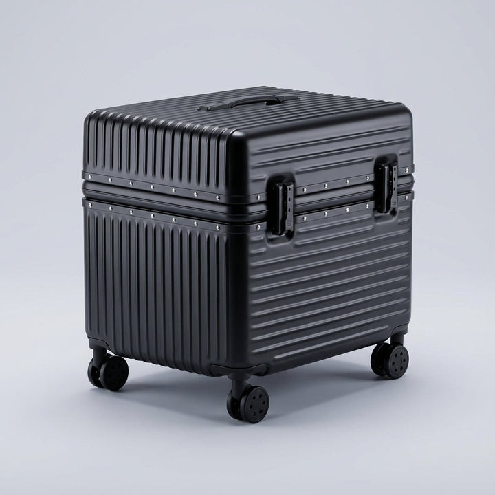 Lichtgewicht ABS PC koffer met aluminium frame, krasbestendig en soepele zwenkwielen voor vakantie.