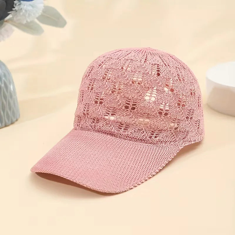 Zomerse unisex ademende mesh pet. Perfect accessoire voor casual, outdoor of sportieve outfits.