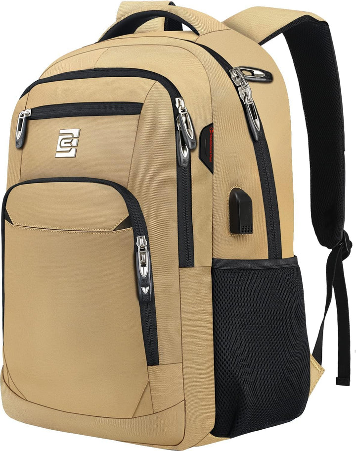 Unisex anti-diefstal laptop rugzak met USB oplaadpoort voor veilig reizen.
