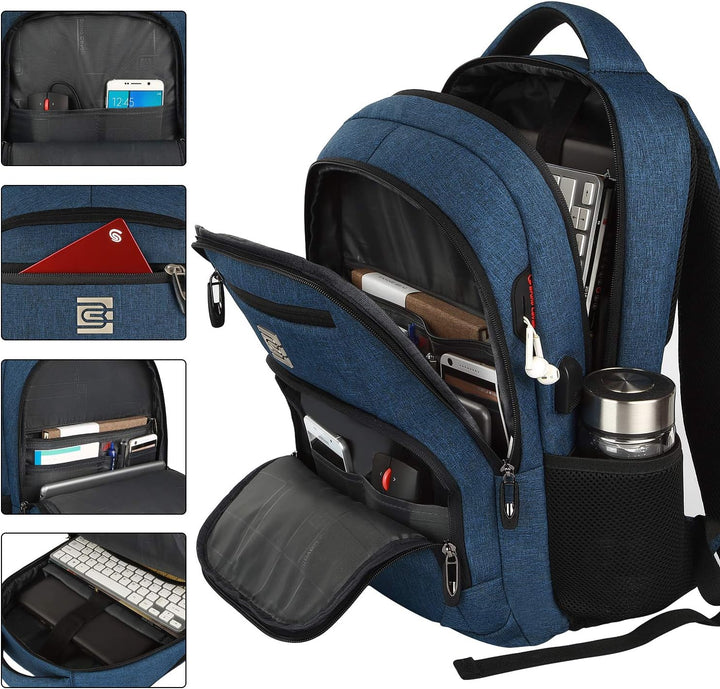 Modern design anti-diefstal laptoprugtas, unisex, met USB functie.
