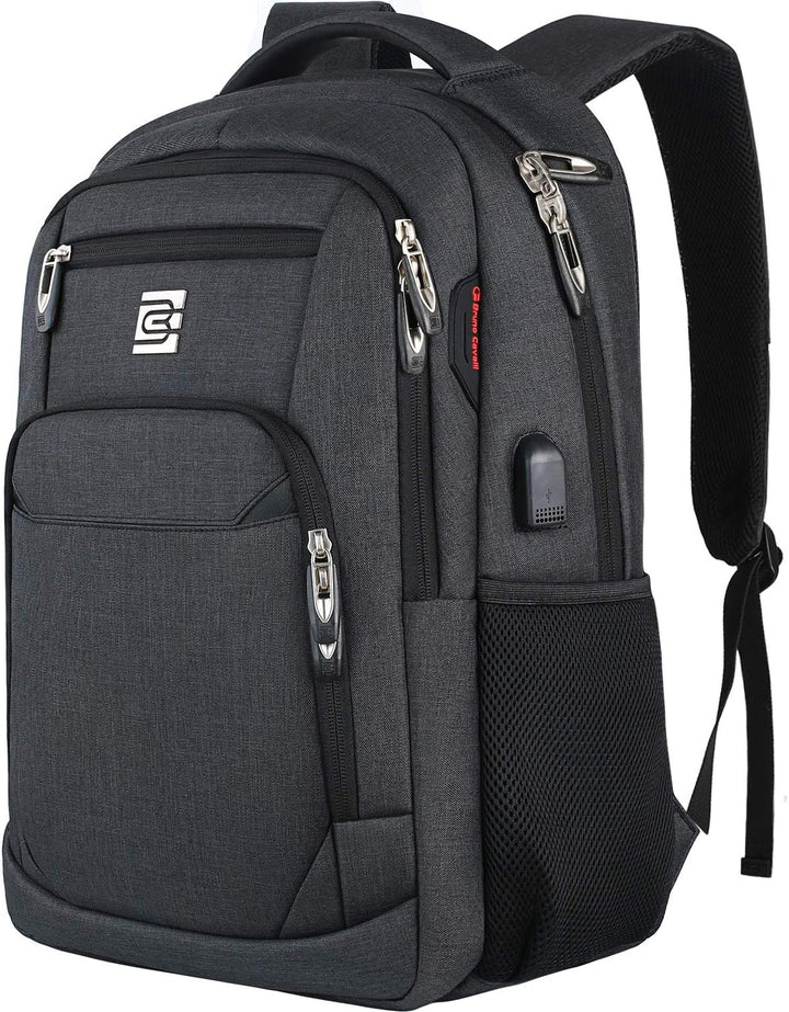Slanke laptoprugzak voor studenten, met anti-diefstal en USB oplaadpoort.
