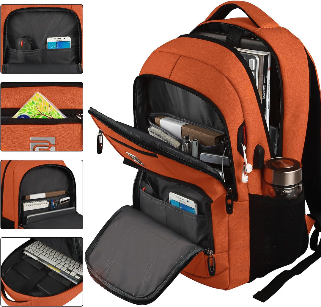 Minimalistische unisex laptoprugzak met slimme anti-diefstal en USB.