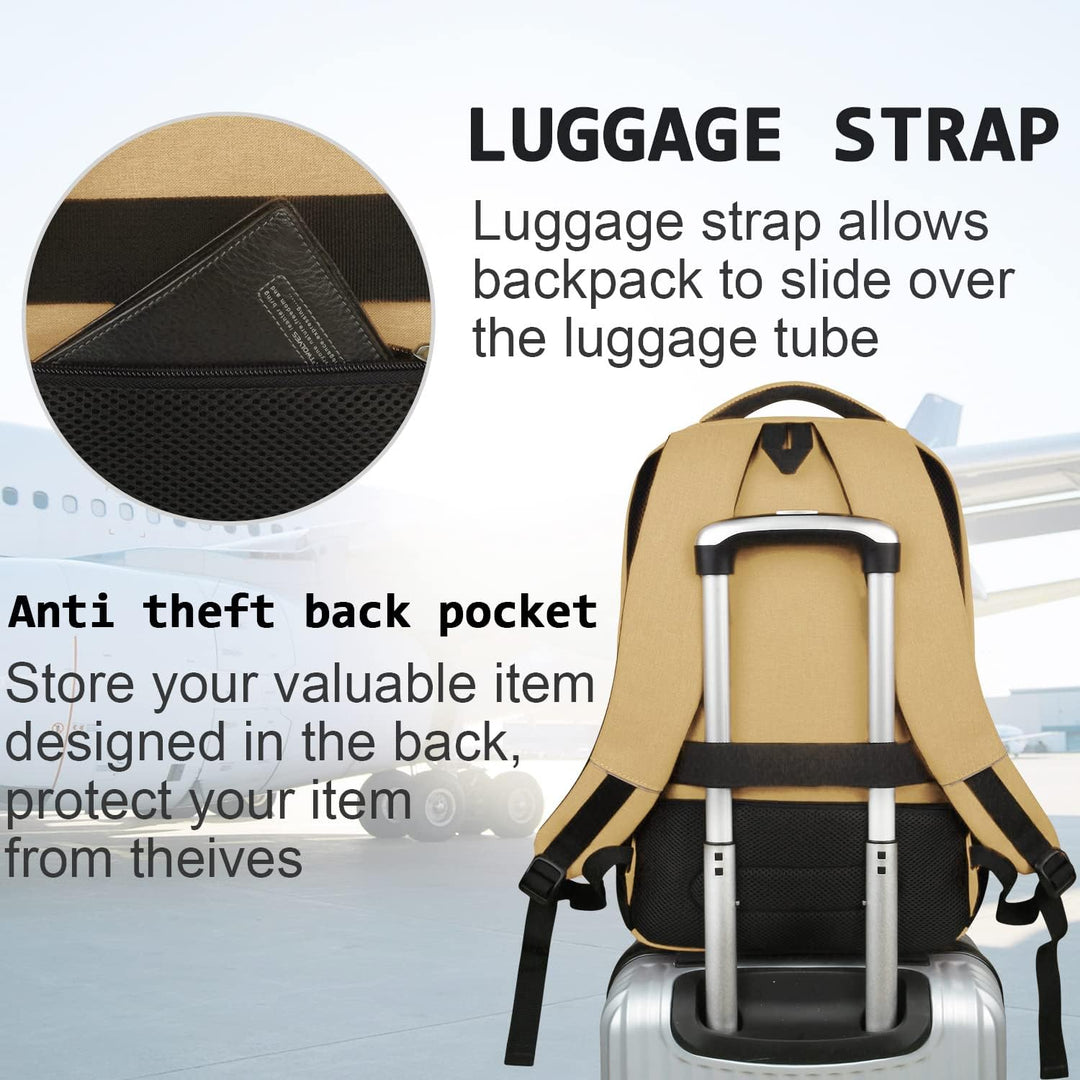 Compacte anti-diefstal rugzak met USB oplaadpoort voor stedelijke avonturen.