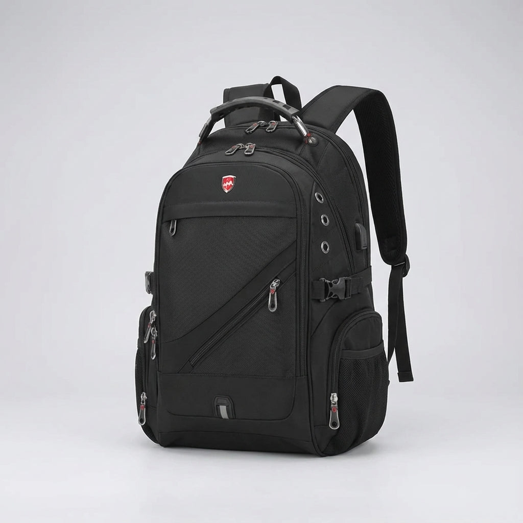 Ergonomische VoyageVault antidiefstal rugzak, comfortabel voor lange reizen, bagage en outdoor activiteiten.
