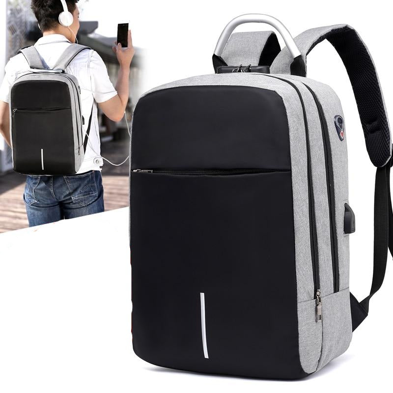 Unisex antidiefstal rugzak SafeCarry, waterdicht, met USB oplaadpoort, ideaal voor reizen en forenzen.