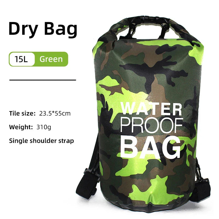 Compacte waterdichte rugzak met nat/droog zone, perfect voor een dagje strand of zwembad.