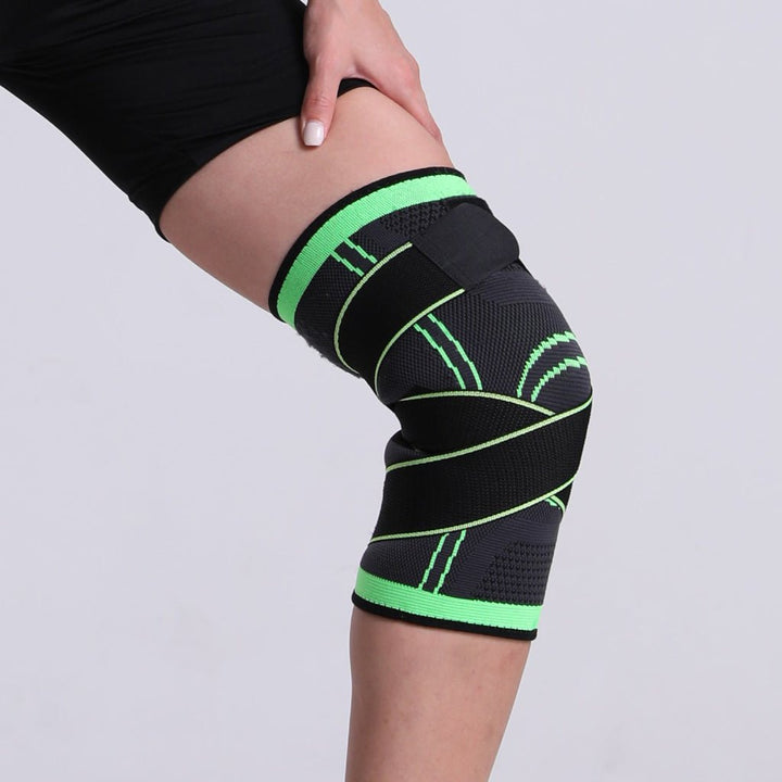 Ademende nylon-spandex kniebrace, biedt orthopedische ondersteuning en spierondersteuning.
